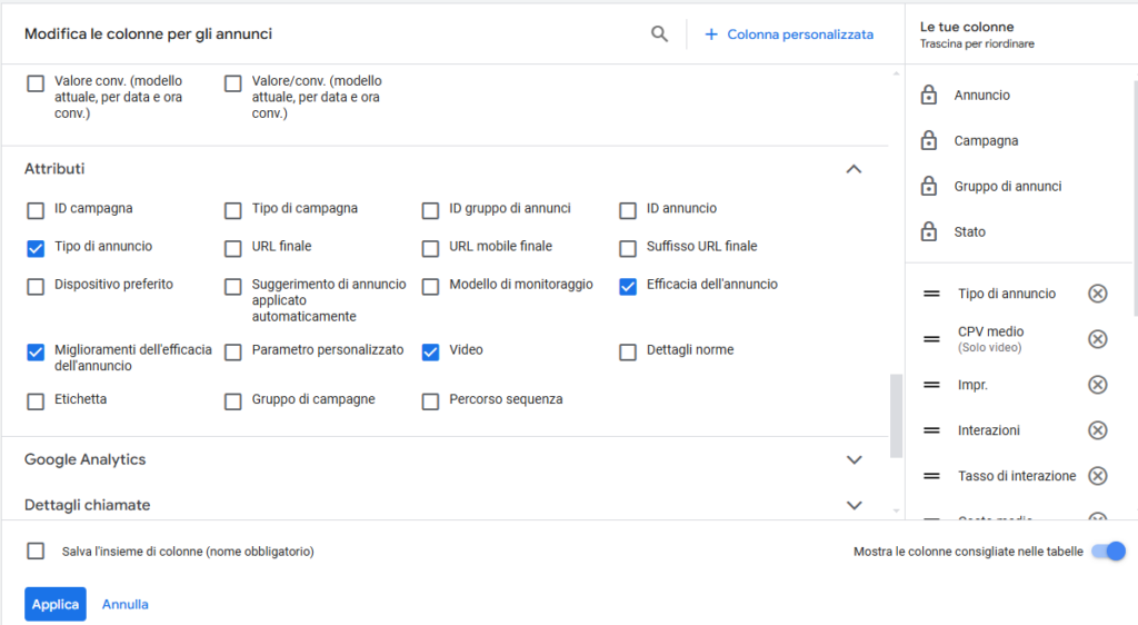 Google ADS - Efficacia dell'Annuncio